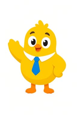 Reggie the yellow Pathfinder chicken pointing the way